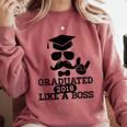 College High School Graduation Grad 2018 Shirt Comfort Colors Sweatshirt Crimson