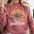 College Masters Degree Graduation Three Degrees Hotter Comfort Colors Sweatshirt Crimson
