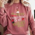 College Student Christmas Bachelors Degree Graduation Comfort Colors Sweatshirt Crimson