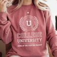 College University School Parody Students Graduation Comfort Colors Sweatshirt Crimson