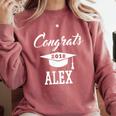 Congrats 2018 Alex College High School Graduation Comfort Colors Sweatshirt Crimson