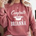 Congrats 2018 Brianna College High School Graduation T-Shir Comfort Colors Sweatshirt Crimson