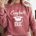 Congrats 2018 Eric College High School Graduation Comfort Colors Sweatshirt Crimson