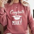 Congrats 2018 Mary College High School Graduation Comfort Colors Sweatshirt Crimson
