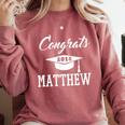 Congrats 2018 Matthew College High School Graduation T-Shir Comfort Colors Sweatshirt Crimson