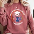 Congratulations Graduate You Did It Class Of 2024 Graduation Comfort Colors Sweatshirt Crimson