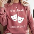 Cool Theater Graduation Tshirt Tragedy And Comedy Masks Comfort Colors Sweatshirt Crimson