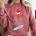 Cool Hotter By One Degree Graduation Teesadf Comfort Colors Sweatshirt Crimson