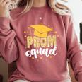 Cool Prom Squad 2025 Prom Graduation Party Matching 2025 Comfort Colors Sweatshirt Crimson