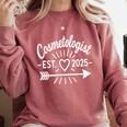 Cosmetology School Graduation 2025 New Cosmetologist Comfort Colors Sweatshirt Crimson