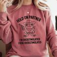 Cowboy Frog Overstimulated Western Meme Introverts Comfort Colors Sweatshirt Crimson