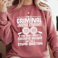 Criminal Justice Degree Graduation Criminal Justice Student Comfort Colors Sweatshirt Crimson