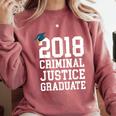 Criminal Justice Major Shirt 2018 Graduate Graduation E Comfort Colors Sweatshirt Crimson