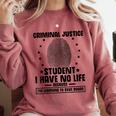 Criminal Justice School Degree Graduation Day Student Comfort Colors Sweatshirt Crimson