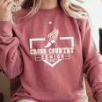 Cross Country Senior Night XC Senior 2026 Graduation 3 Comfort Colors Sweatshirt Crimson