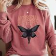 Cryptid Cryptozoology Mothman Introvert -Adults Butterfly Small Crew Neck Classic Fit Short Sleeve Polyester 100 Printed Blended Fabric Comfort Colors Sweatshirt Crimson