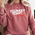 Culinary School Graduation Class Of 2018 Comfort Colors Sweatshirt Crimson