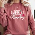 Cupid's Homebody Introvert Valentine's Day Home Comfort Colors Sweatshirt Crimson Cupid's Homebody Introvert Valentine's Day Home Comfort Colors Sweatshirt Crimson