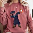 Cute Dabbing Kid Elementary School Graduation Baseball Comfort Colors Sweatshirt Crimson