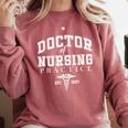 Cute DNP Nurse Live Loves Heal Graduation Appreciation Comfort Colors Sweatshirt Crimson