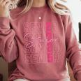 Cute Girls Women Class 2025 Graduation Senior Coquette Bow Comfort Colors Sweatshirt Crimson