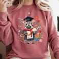 Cute Graduation Zebra Holding Diploma T Shirt Comfort Colors Sweatshirt Crimson