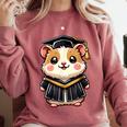 Cute Hamster Graduation Comfort Colors Sweatshirt Crimson