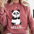 Cute Introvert Vibes – Panda Hello & Goodbye Comfort Colors Sweatshirt Crimson Cute Introvert Vibes – Panda Hello & Goodbye Comfort Colors Sweatshirt Crimson