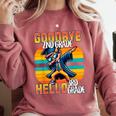 Dabbing Boy Goodbye 2nd Grade Hello 3rd Grade Graduation Comfort Colors Sweatshirt Crimson