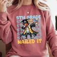 Dabbing Graduation Boy 5th Grade Nailed It Class Of 2025 Comfort Colors Sweatshirt Crimson