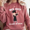 Dabbing Graduation Boy Class Of 2019 We Out Comfort Colors Sweatshirt Crimson