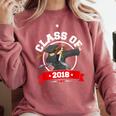 Dabbing Graduation Class Of 2018 Women Comfort Colors Sweatshirt Crimson