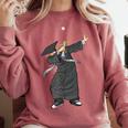 Dabbing Graduation Class Of 2024 Men Graduation Comfort Colors Sweatshirt Crimson