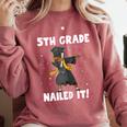 Dabbing Graduation Class Of 2025 Girls 5th Grade Nailed It Comfort Colors Sweatshirt Crimson