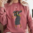 Dabbing Graduation Class Of 2025 Women History Month Comfort Colors Sweatshirt Crimson