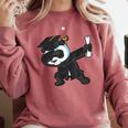 Dabbing Panda Bear Graduation Senior 2019 Shirt Comfort Colors Sweatshirt Crimson