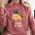 Dabbing Taco 6th Grade Graduation Shirt Sixth Grade Later Comfort Colors Sweatshirt Crimson