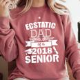 Dad Of a 2018 Senior Graduation Comfort Colors Sweatshirt Crimson