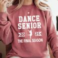 Dance Team Senior 2025 Dance Senior Night Graduation Party Comfort Colors Sweatshirt Crimson