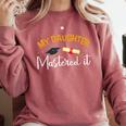 My Daughter Mastered It Daughter Master Graduation Comfort Colors Sweatshirt Crimson
