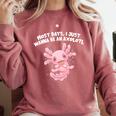 Most Days I Just Wanna Be An Axolotl Salamander Introvert Comfort Colors Sweatshirt Crimson
