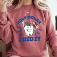 Dental Hygienist Graduation Dentist Dentistry Comfort Colors Sweatshirt Crimson
