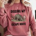 Digging My Escape Route Armadillo Introvert Humor Comfort Colors Sweatshirt Crimson Digging My Escape Route Armadillo Introvert Humor Comfort Colors Sweatshirt Crimson
