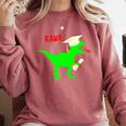Dinosaur Rawr Diploma Grad Graduate Graduation Comfort Colors Sweatshirt Crimson