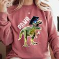 Dinosaur T Rex Rawr Last Day Of School Graduation Shirt Comfort Colors Sweatshirt Crimson