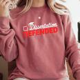 Dissertation Defended PhD Graduate PhD Graduation 2025 Comfort Colors Sweatshirt Crimson