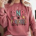 DNP In Progress Director Of Nursing Student Graduation Comfort Colors Sweatshirt Crimson
