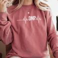 Doctor Of Nursing Practice Graduation DNP Heartbeat Comfort Colors Sweatshirt Crimson