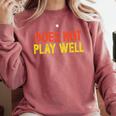 Does Not Play Well I Introvert Comfort Colors Sweatshirt Crimson