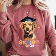 Dog Class Of 2024 Graduation Senior 2024 Men Women Girls Kids Comfort Colors Sweatshirt Crimson